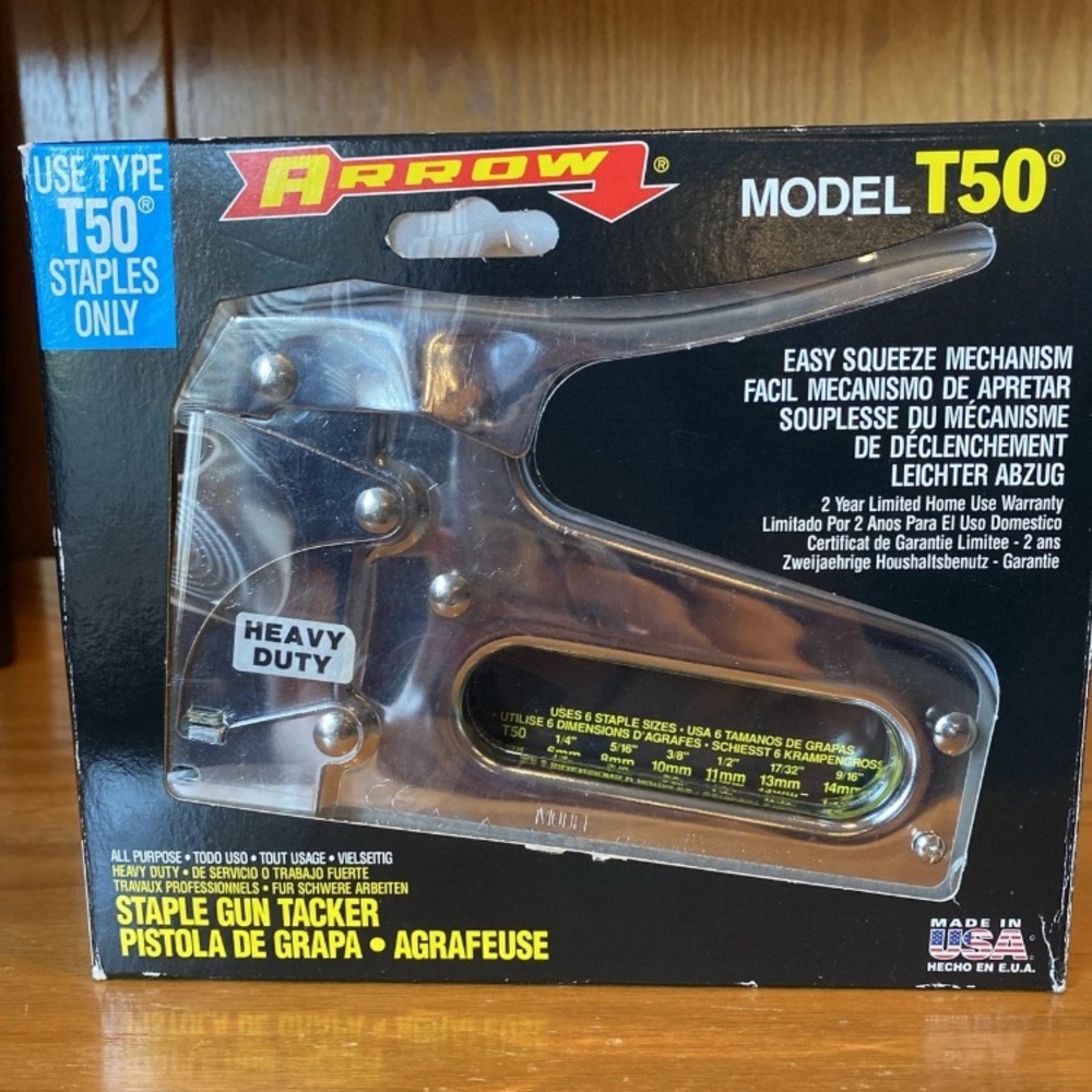 Arrow T50 Staple Gun with Easy Squeeze New